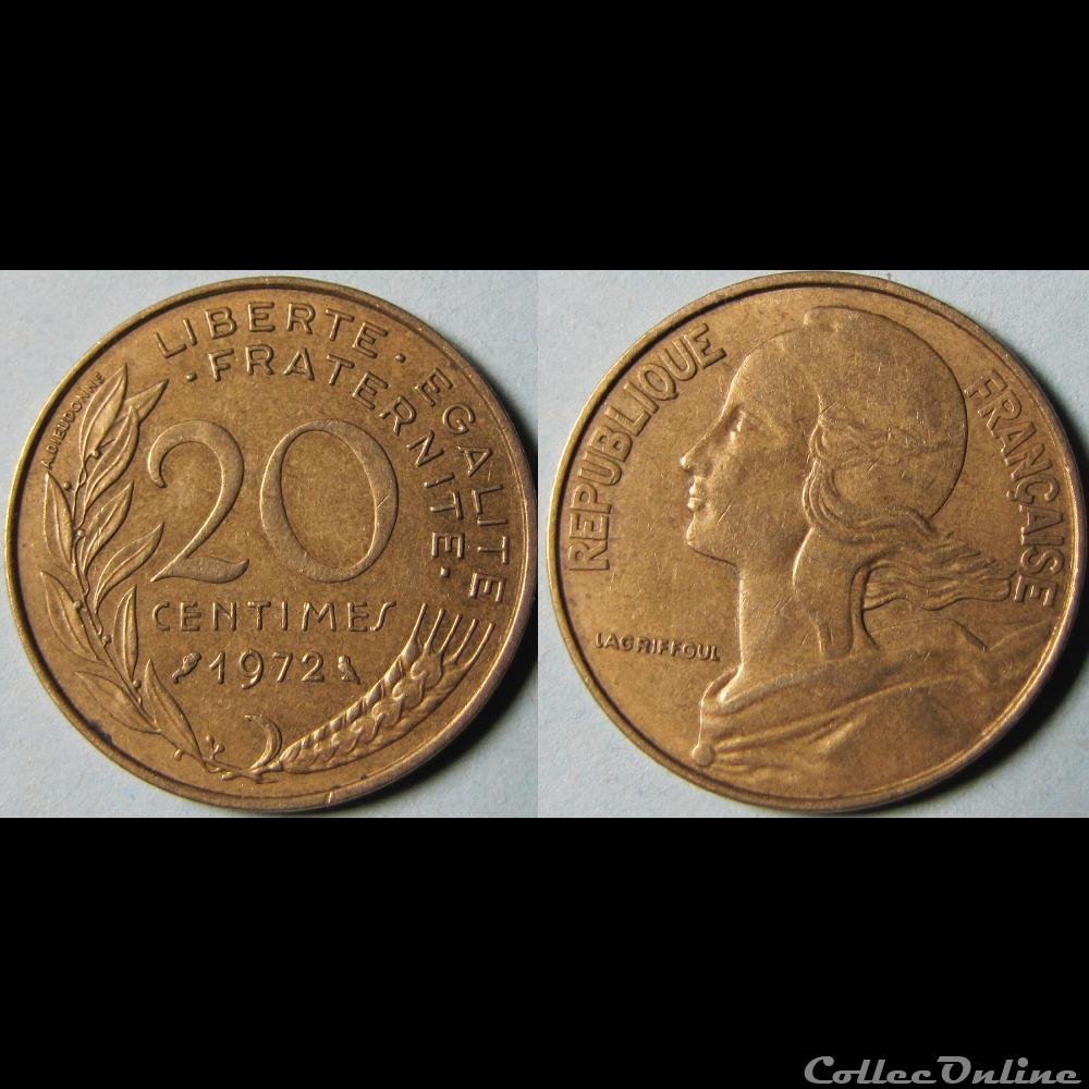 monnaie france moderne 20 centimes marianne 1972