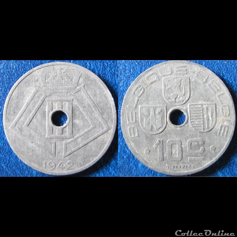 10 centimes Léopold III (type Jesper, fr) 1942 monnaie monde belgique 10 centimes leopold iii type jesper fr 1942