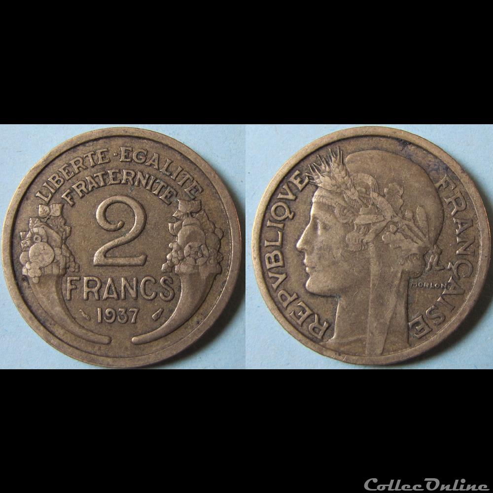 2 francs Morlon 1937 monnaie france moderne 2 francs morlon 1937