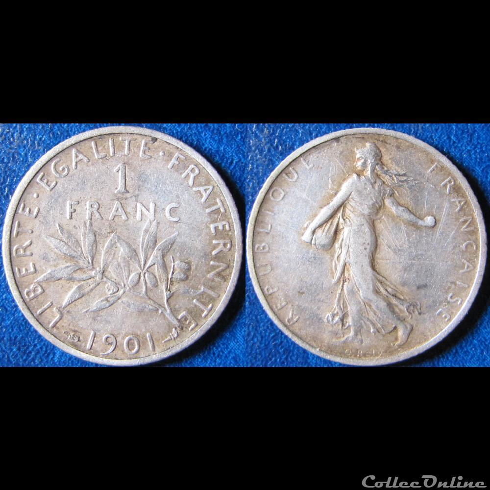 1 franc Semeuse 1901 monnaie france moderne 1 franc semeuse 1901