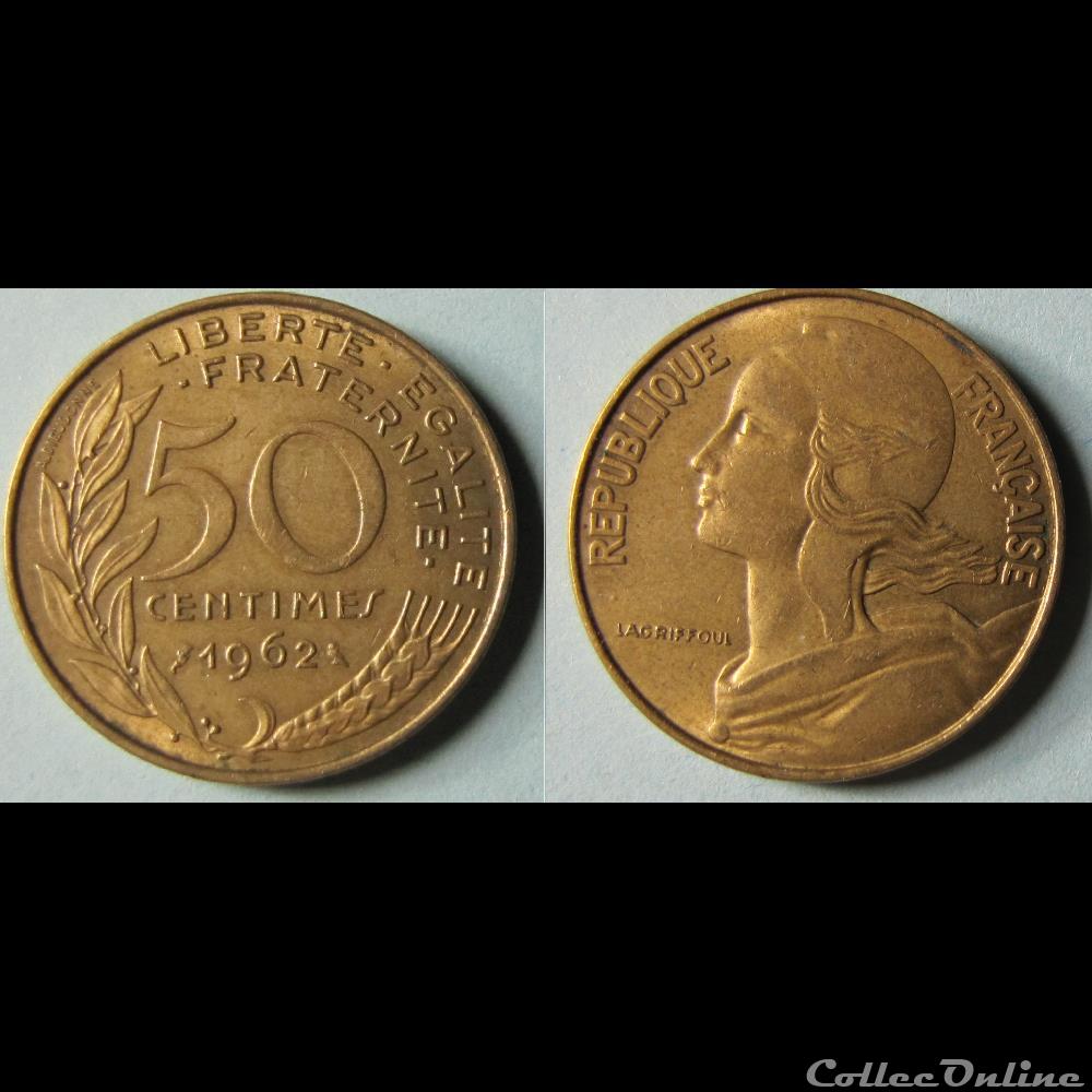 50 centimes MARIANNE 1962 monnaie france moderne 50 centimes marianne 1962