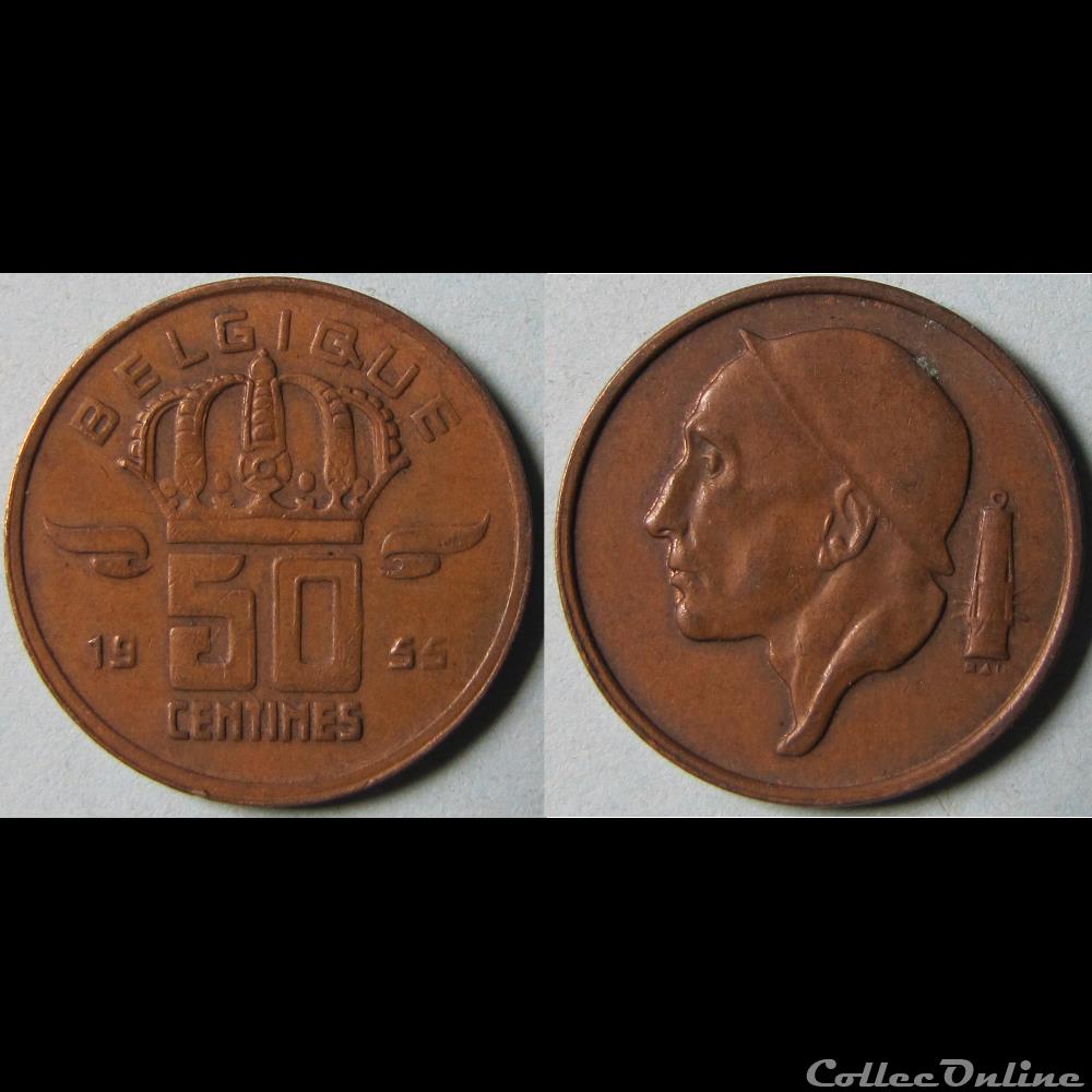 50 centimes (type Mineur, fr) 1955 monnaie monde belgique 50 centimes type mineur fr 1955