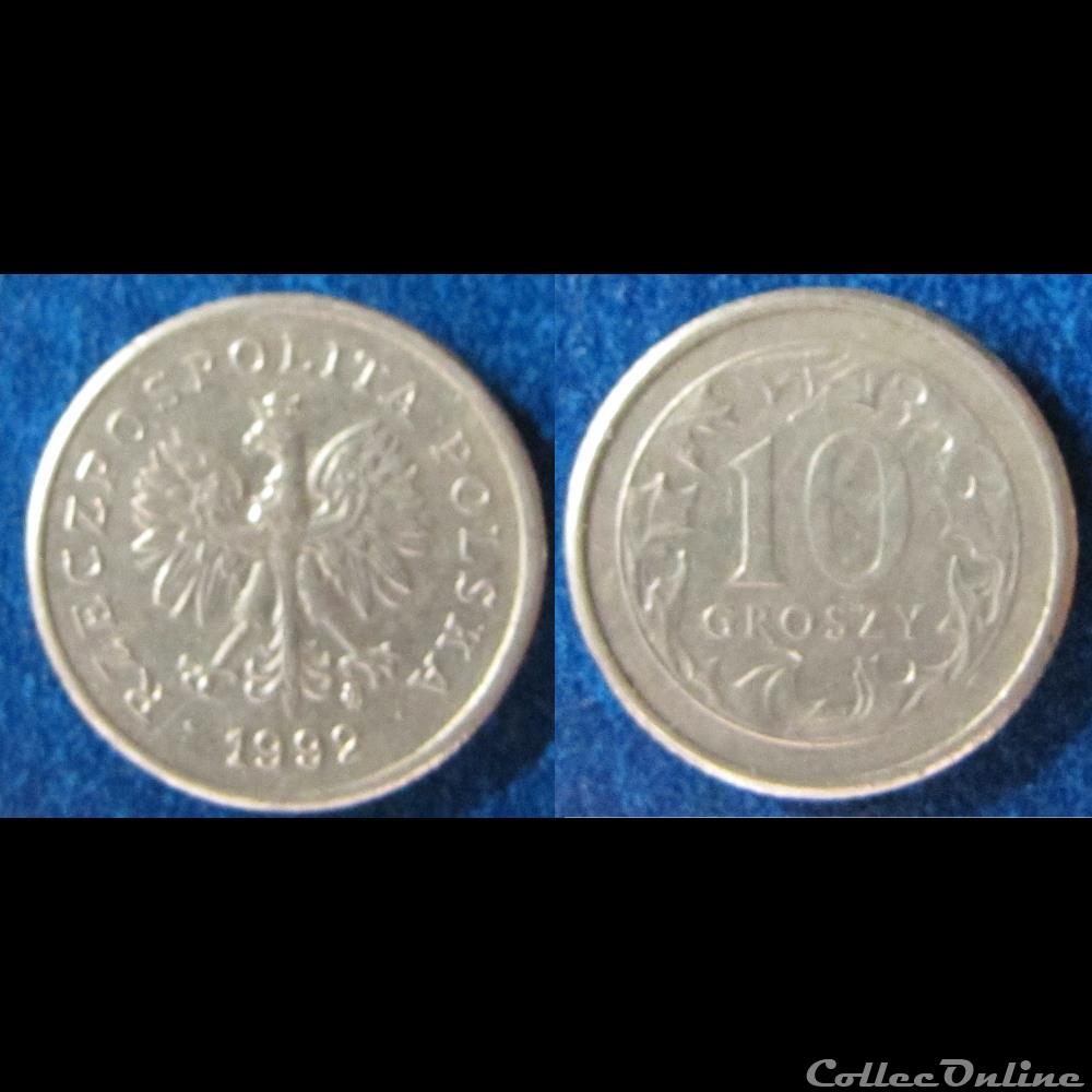 10 groszy 1992 monnaie monde pologne 10 groszy 1992