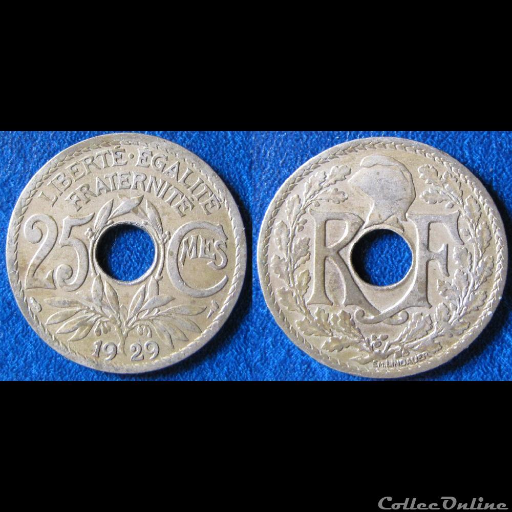 25 centimes Lindauer 1929 monnaie france moderne 25 centimes lindauer 1929