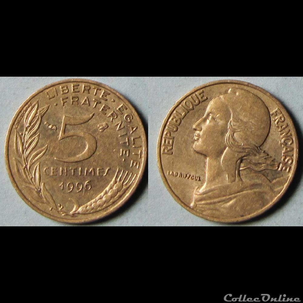 5 centimes Marianne 1996 (3 plis) monnaie france moderne 5 centimes marianne 1996 3 plis