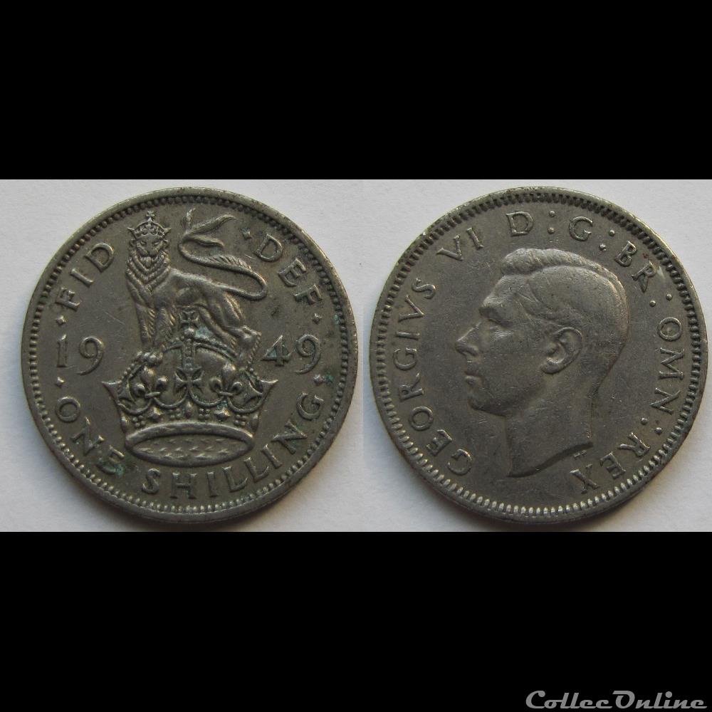 1 Shilling George VI (cimier de l'Angleterre monnaie monde royaume uni 1 shilling george vi cimier de angleterre