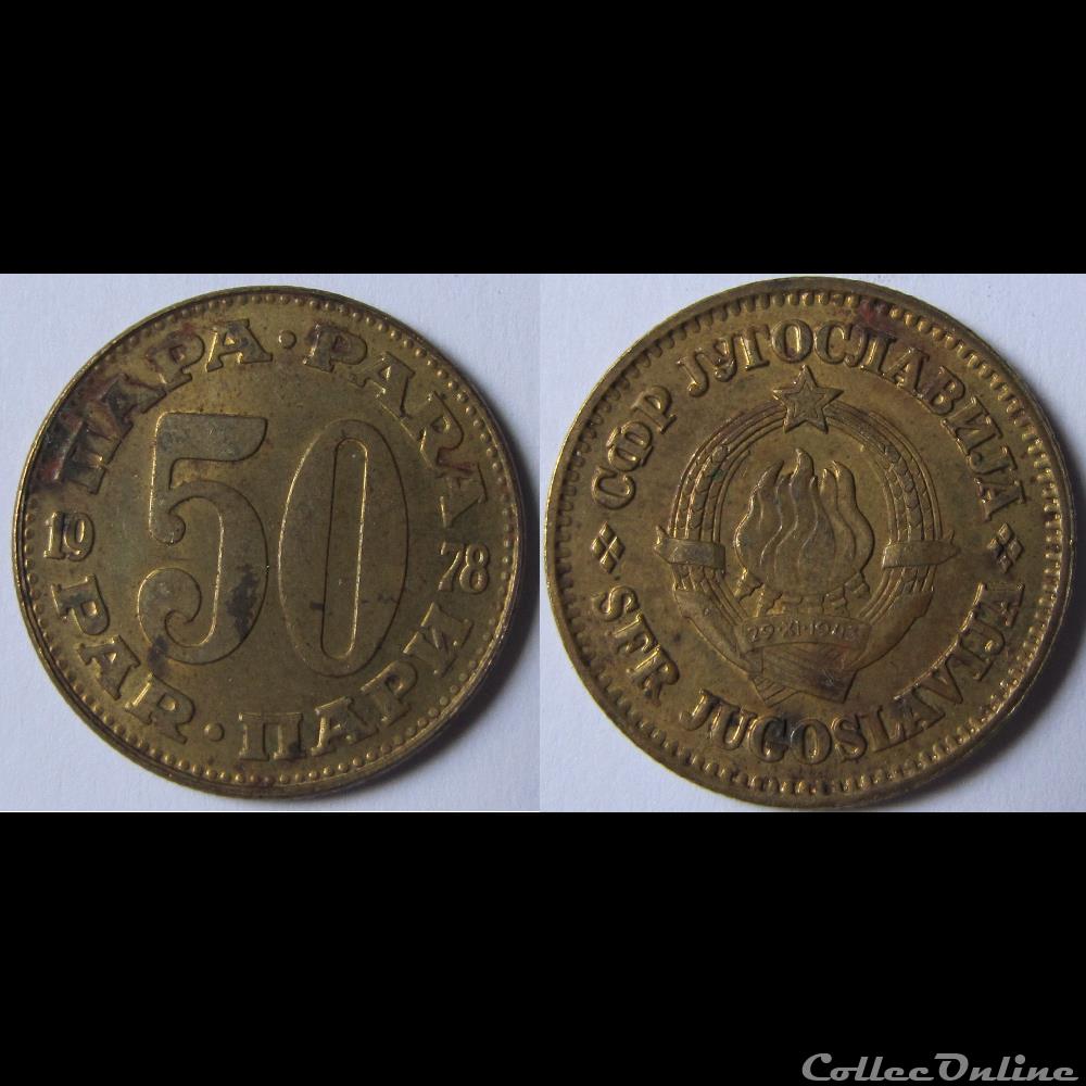 50 para 1978 monnaie monde yougoslavie 50 para 1978