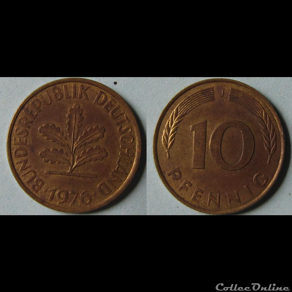 10 pfennig 1976 monnaie monde allemagne 10 pfennig 1976