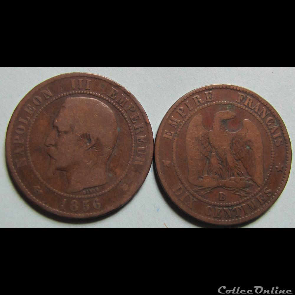 10 centimes NAPOLEON III (tête nue) 1856 monnaie france moderne 10 centimes napoleon iii tete nue 1856