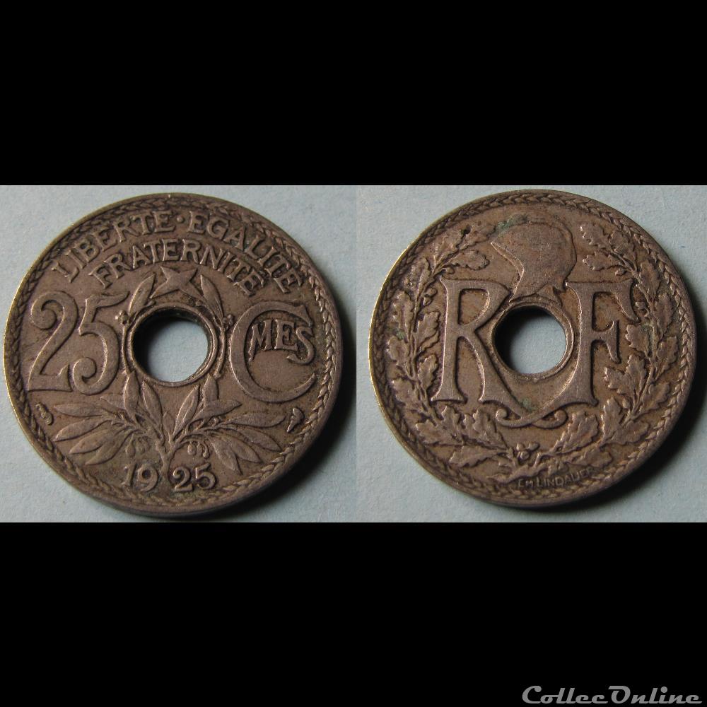25 centimes LINDAUER 1925 monnaie france moderne 25 centimes lindauer 1925