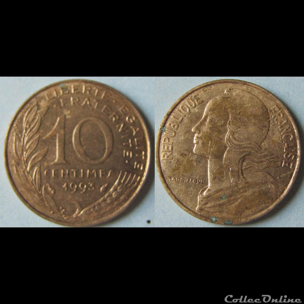 monnaie france moderne 10 centimes marianne 1993