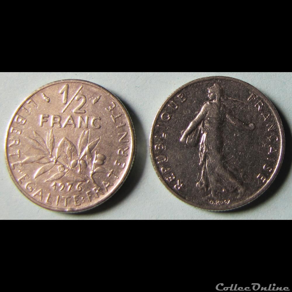 1/2 franc SEMEUSE 1976 monnaie france moderne 1 2 franc semeuse 1976