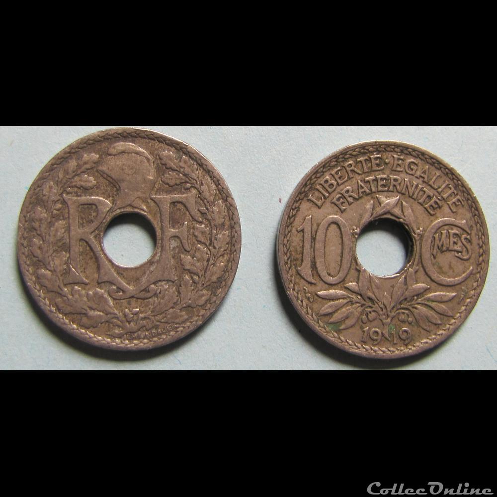 10 centimes LINDAUER 1919 monnaie france moderne 10 centimes lindauer 1919