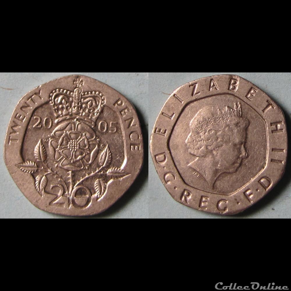 20 pence Elizabeth II (4ème effigie) 2005 monnaie monde royaume uni 20 pence elizabeth ii 4eme effigie 2005