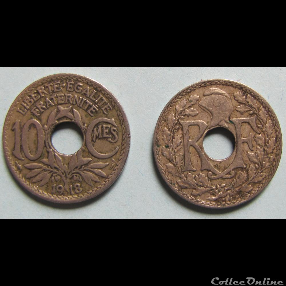 10 centimes LINDAUER 1918 monnaie france moderne 10 centimes lindauer 1918