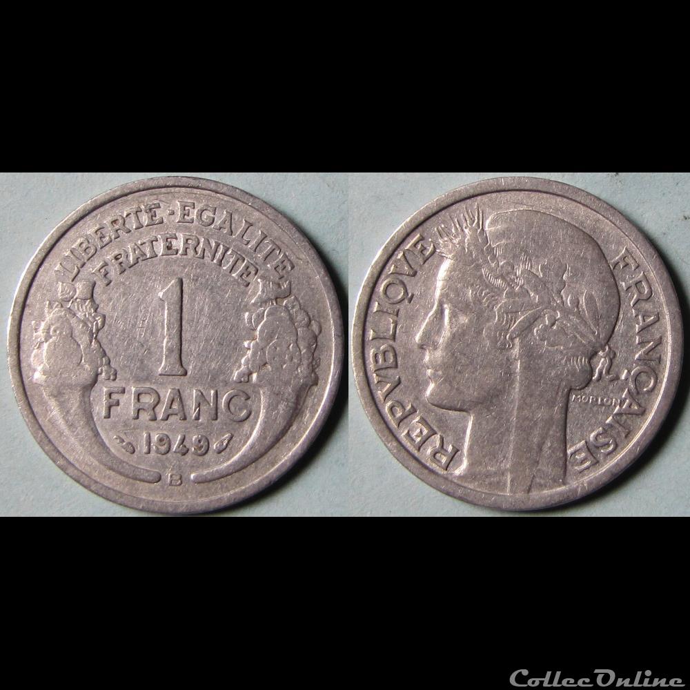 1 franc Morlon 1949 B monnaie france moderne 1 franc morlon 1949 b