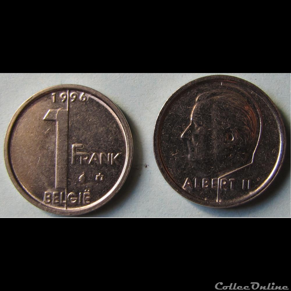 monnaie monde belgique 1 franc albert ii nr 1996