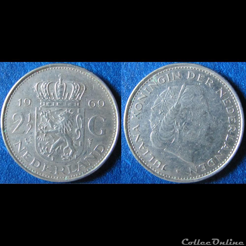2½ gulden Juliana 1969 monnaie monde pay ba 2 gulden juliana 1969