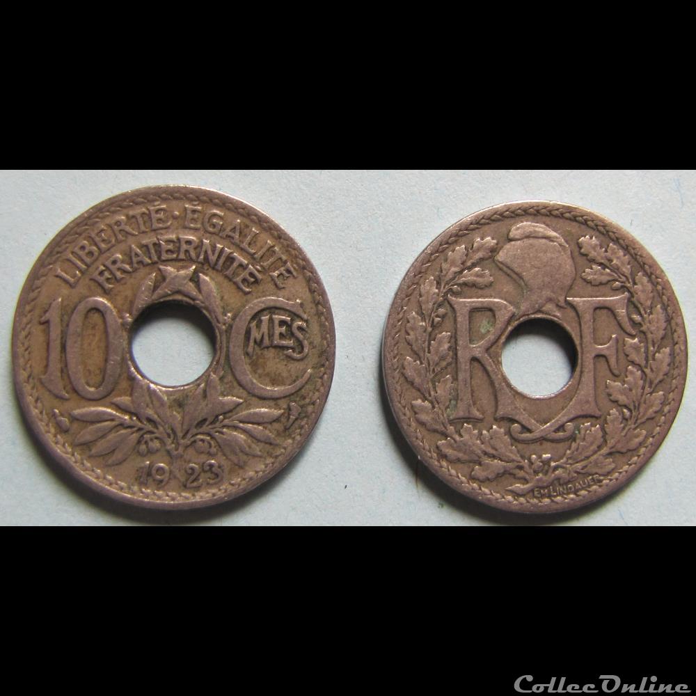 10 centimes LINDAUER 1923 monnaie france moderne 10 centimes lindauer 1923