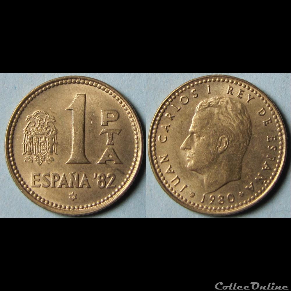 1 peseta Juan Carlos Ier 1980 (80) monnaie monde espagne 1 peseta juan carlos ier 1980 80