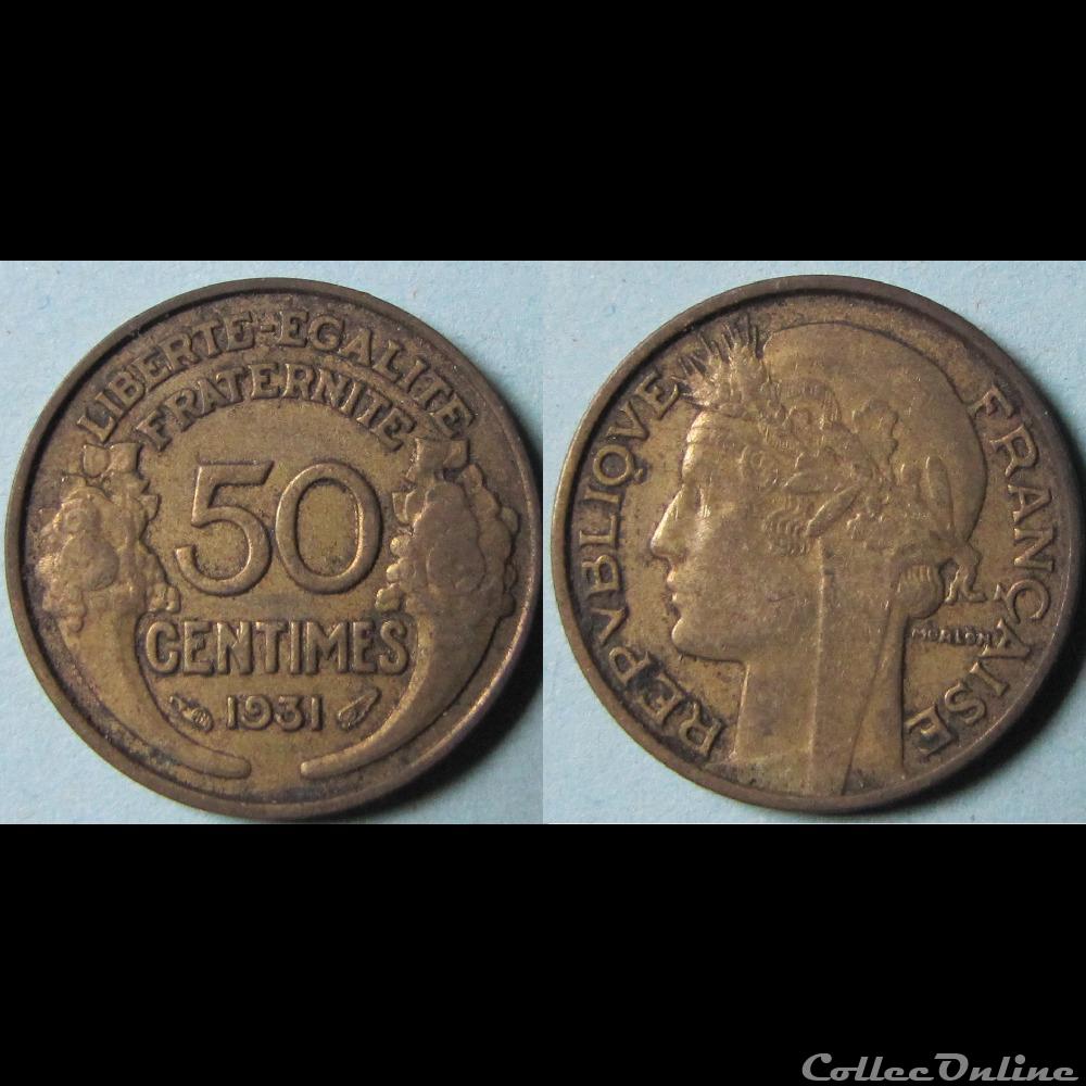 50 centimes Morlon (avec raisin sans fruit) 1931 monnaie france moderne 50 centimes morlon avec raisin sans fruit 1931