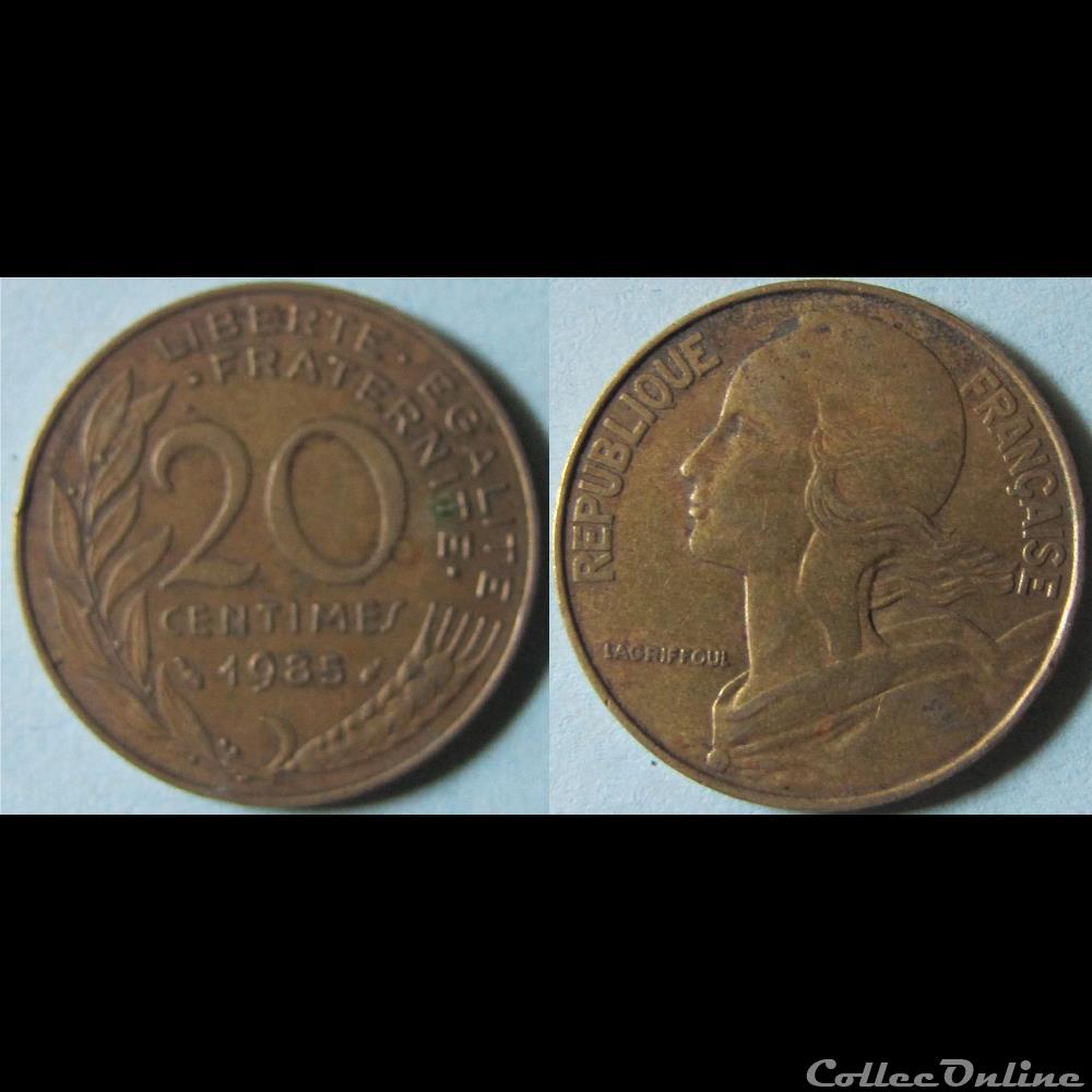 monnaie france moderne 20 centimes marianne 1985