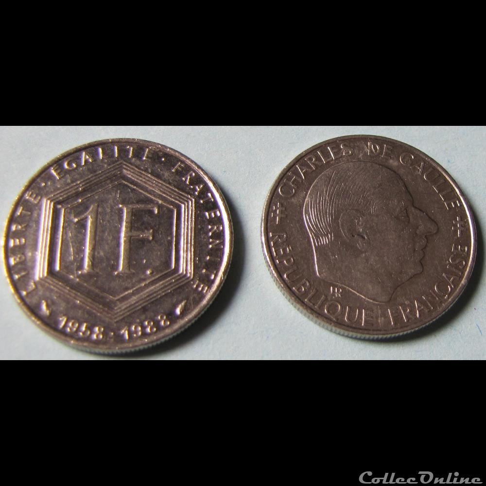 1 franc De Gaulle 1988 monnaie france moderne 1 franc de gaulle 1988