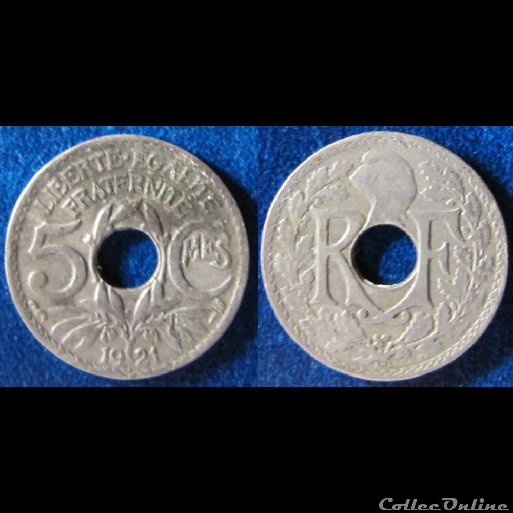 5 centimes Lindauer (petit module) 1921 monnaie france moderne 5 centimes lindauer petit module 1921