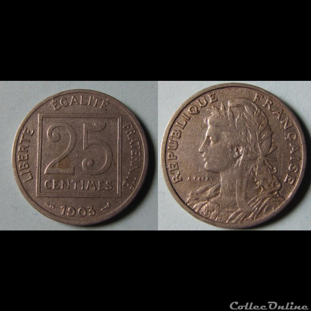 25 centimes PATEY (1er type) 1903 monnaie france moderne 25 centimes patey 1er type 1903