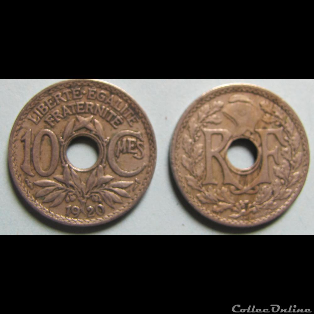 10 centimes LINDAUER 1920 monnaie france moderne 10 centimes lindauer 1920