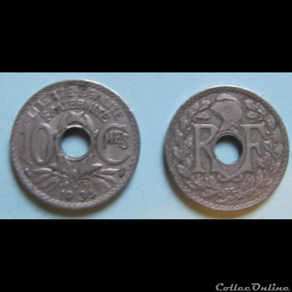 monnaie france moderne 10 centimes lindauer 1934