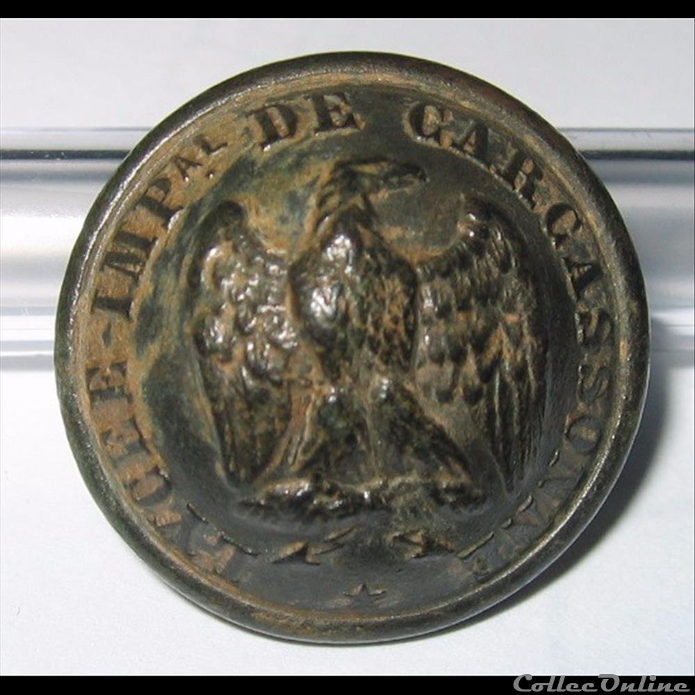 bouton militaire infanterie lycee imperial de carcassonne xixe
