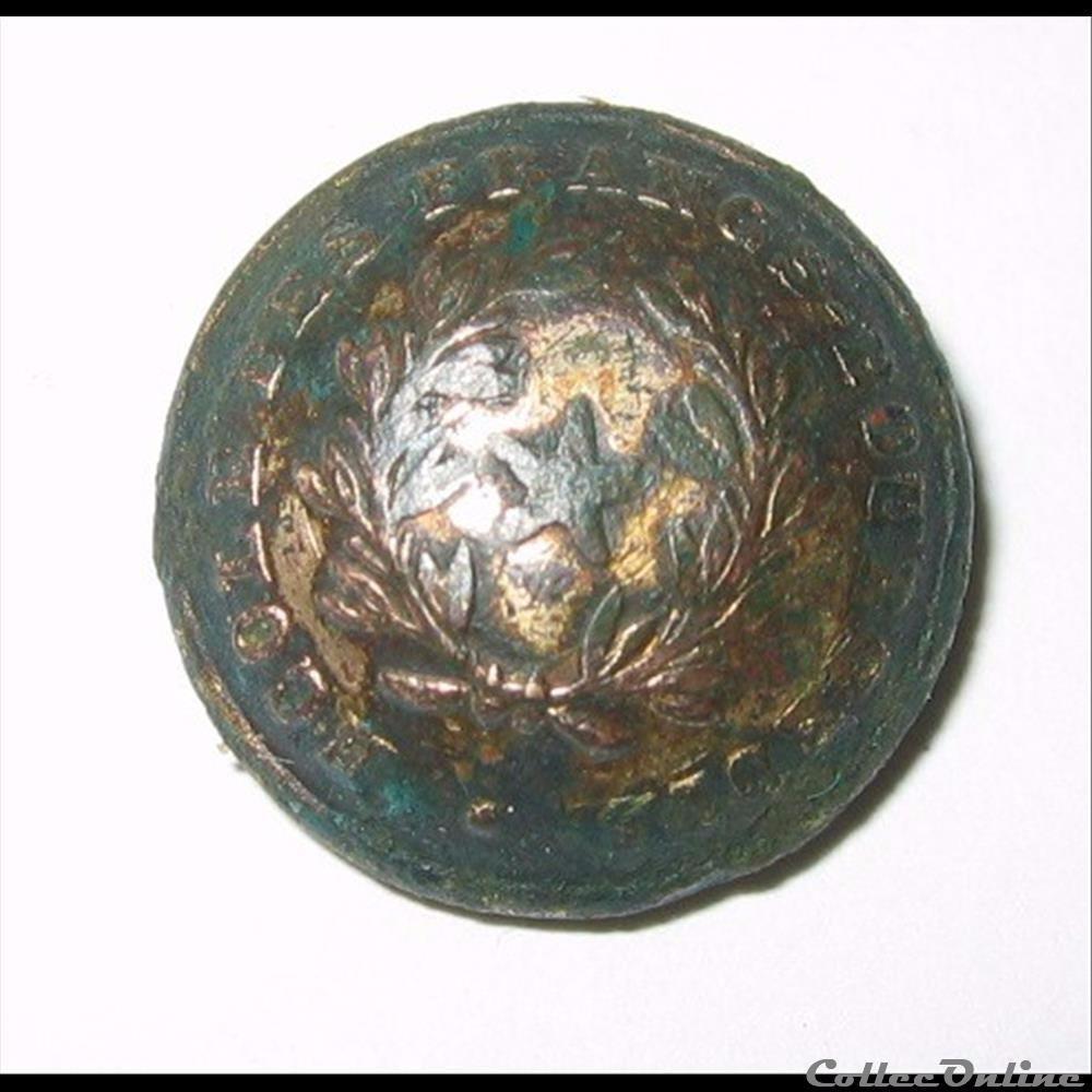 bouton militaire infanterie ecole des francs bourgeois xixe