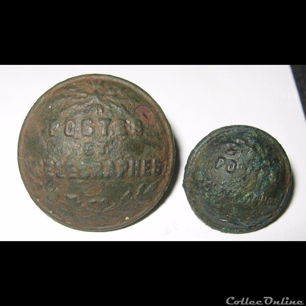 bouton militaire infanterie postes et telegraphes