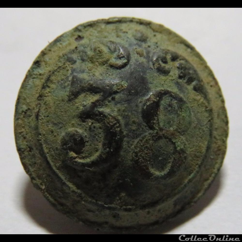 38e R Infanterie Second empire bouton militaire 38e r infanterie second empire