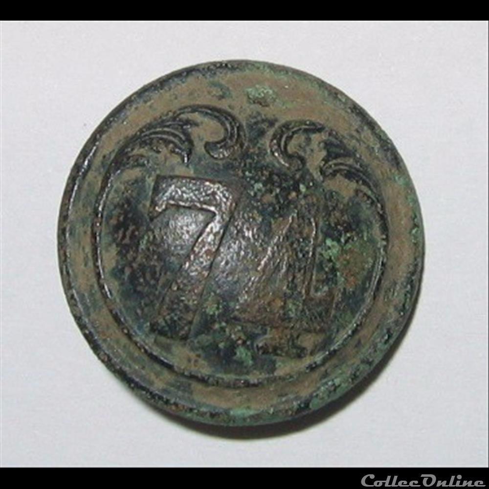 74e RI troupes à pied 1844-1871 bouton militaire infanterie 74e ri troupes a pied 1844 1871