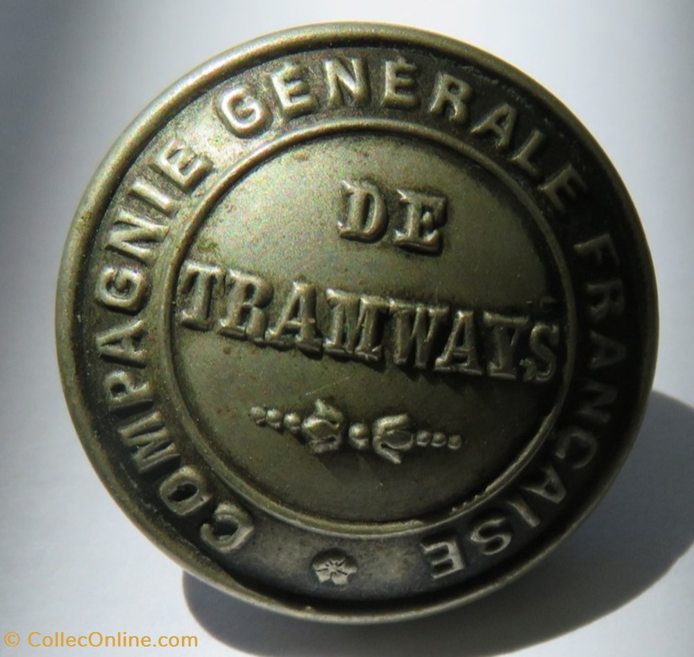 Compagnie de Tramways vetement et accessoire bouton civil compagnie de tramways