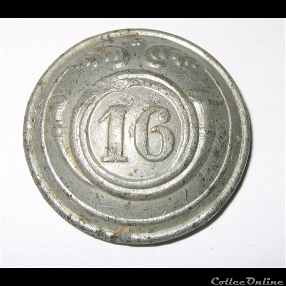 bouton militaire infanterie 16e r chasseurs 1844 1871