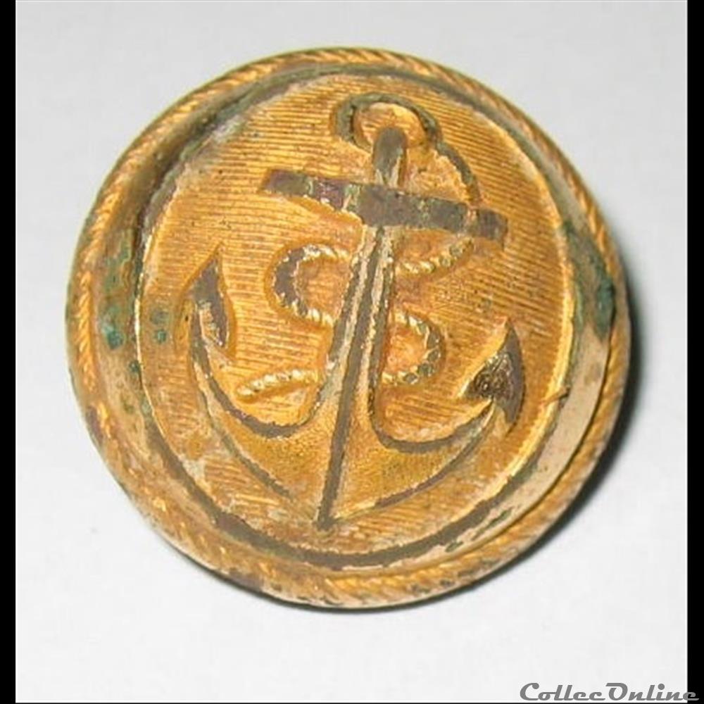 militaire infanterie bouton officier de marine xxe