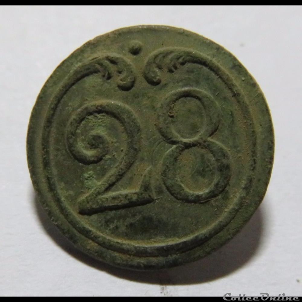 bouton militaire 28e r infanterie premier empire