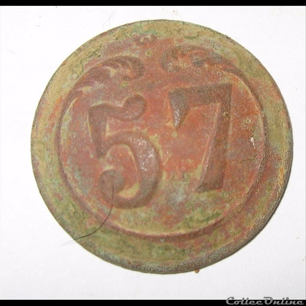 militaire infanterie bouton 57e ri second empire