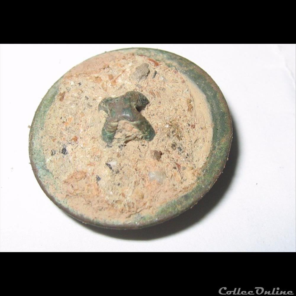 bouton militaire infanterie 1er ri de ligne second empire