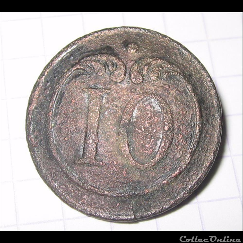10e RI troupes à pied Premier empire bouton militaire infanterie 10e ri troupes a pied premier empire