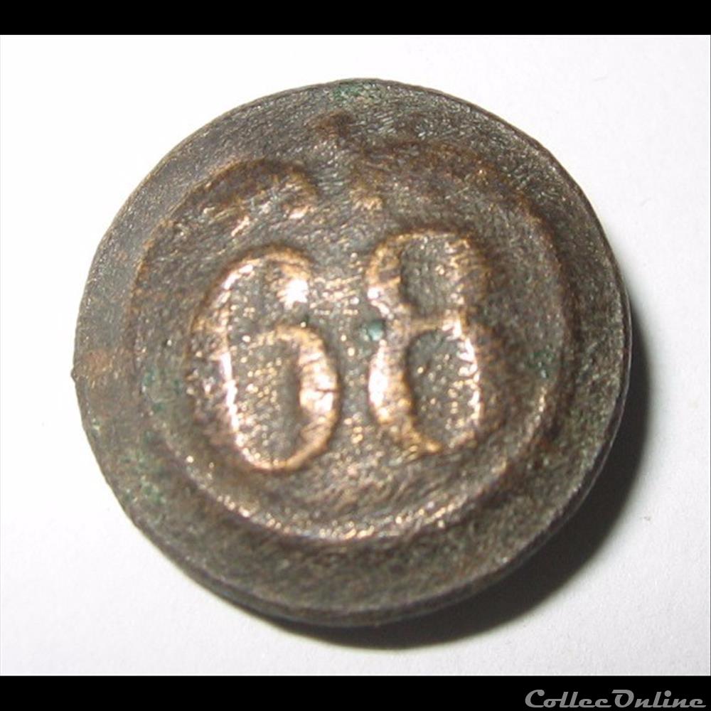 68e RI troupes à pieds 1844-1871 bouton militaire infanterie 68e ri troupes a pieds 1844 1871