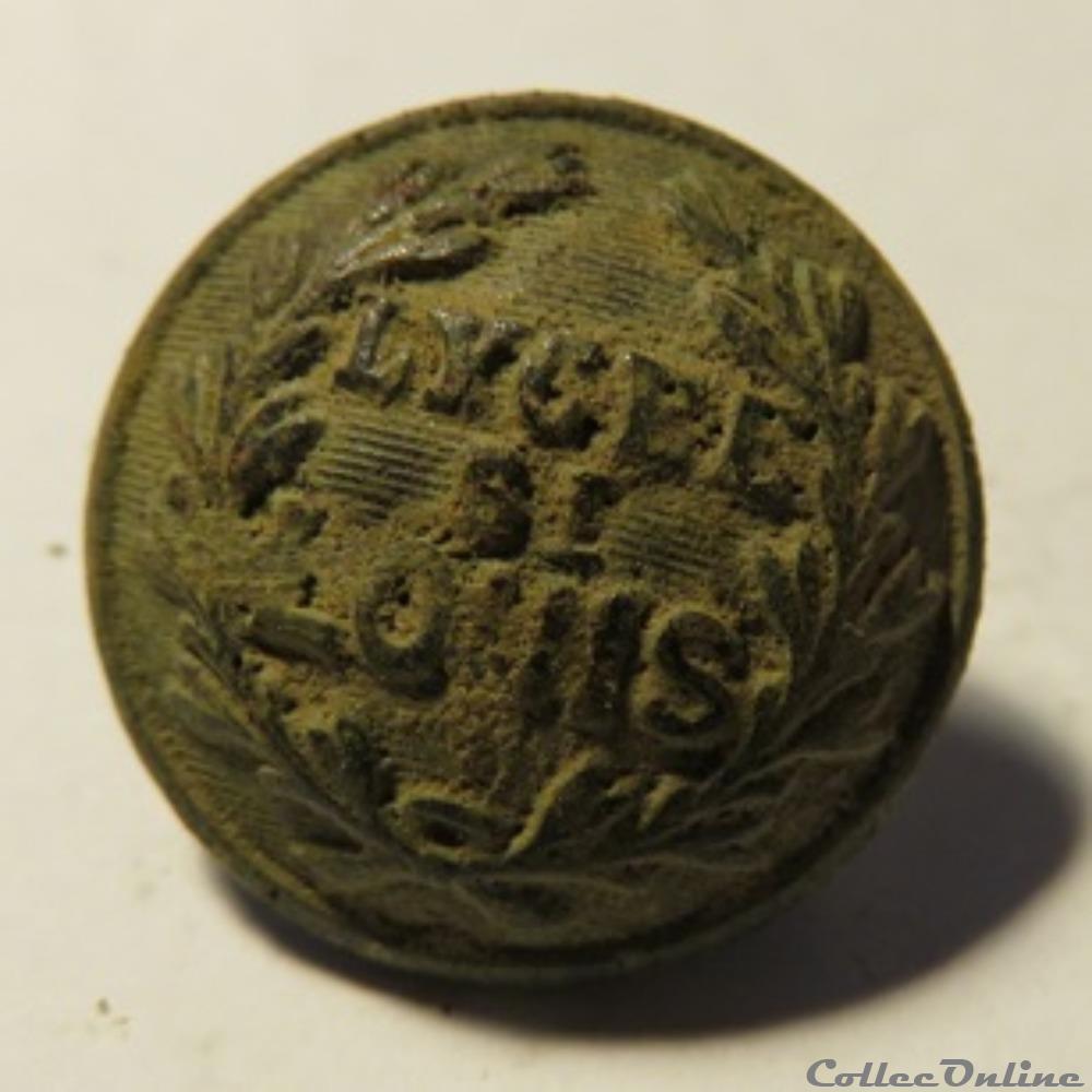 bouton militaire infanterie lycee saint louis 3e republique