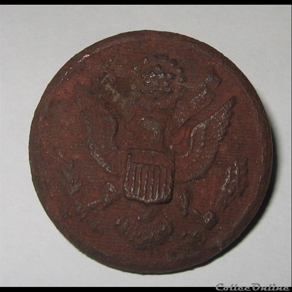 bouton militaire infanterie soldat americain 1e guerre mondiale