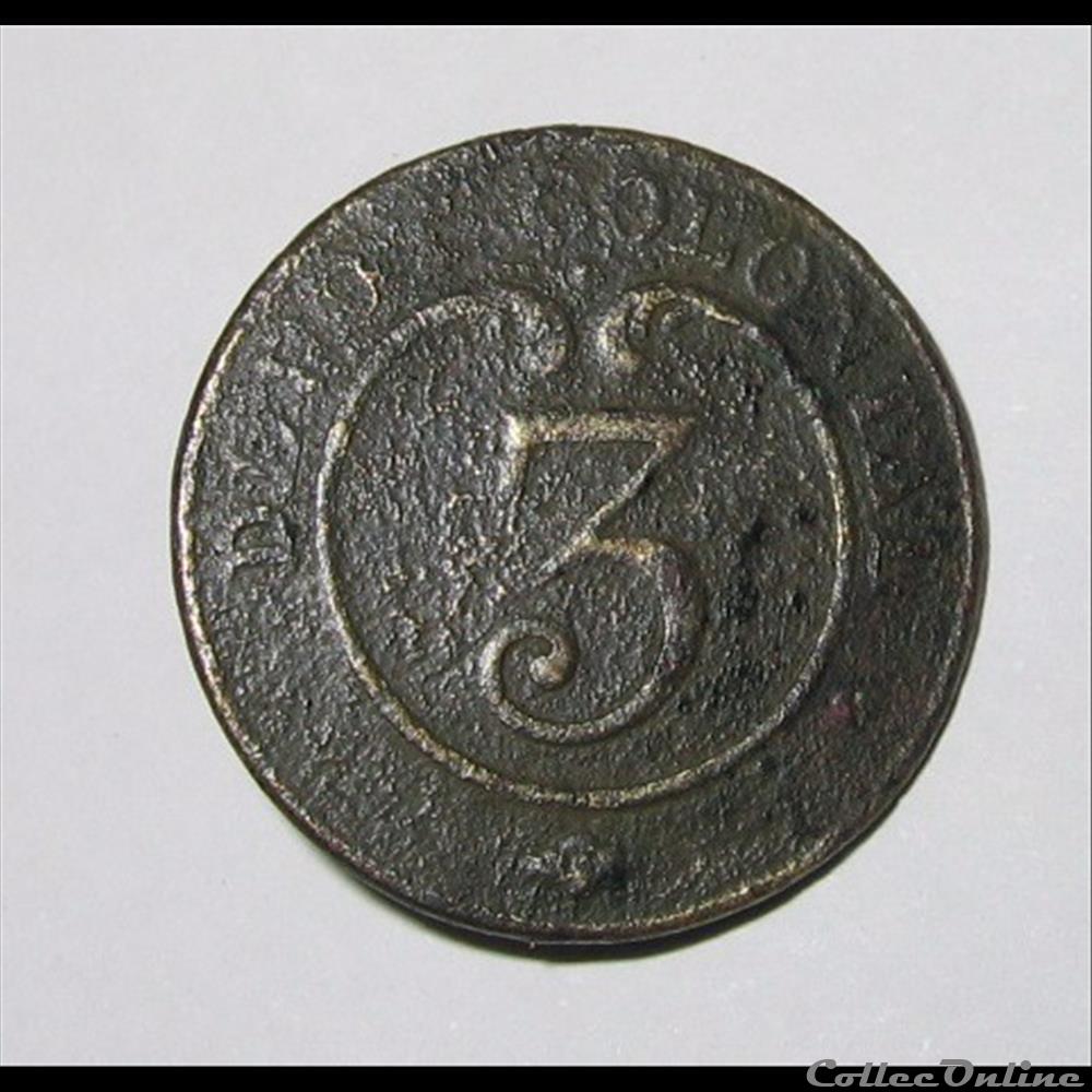 bouton militaire infanterie 3 eme ri depot colonial prison premier empire