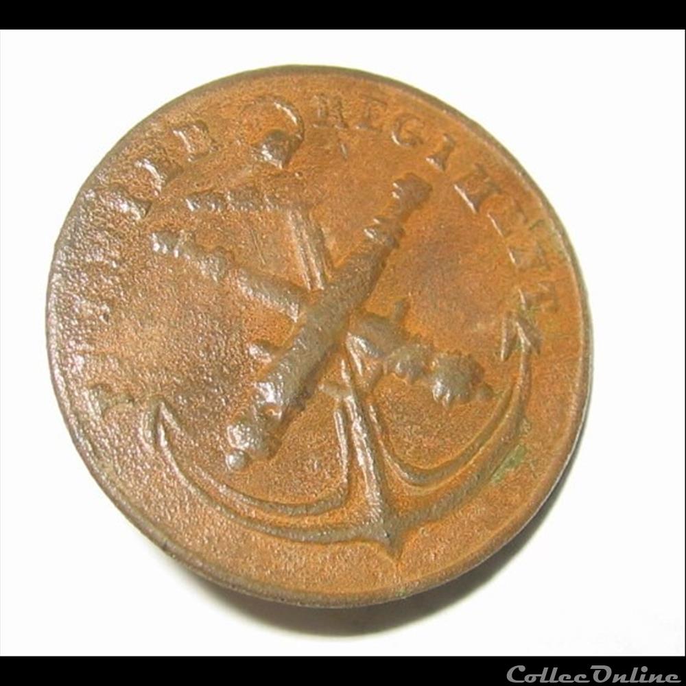 bouton militaire infanterie 1er regiment artillerie de marine 1803 1805