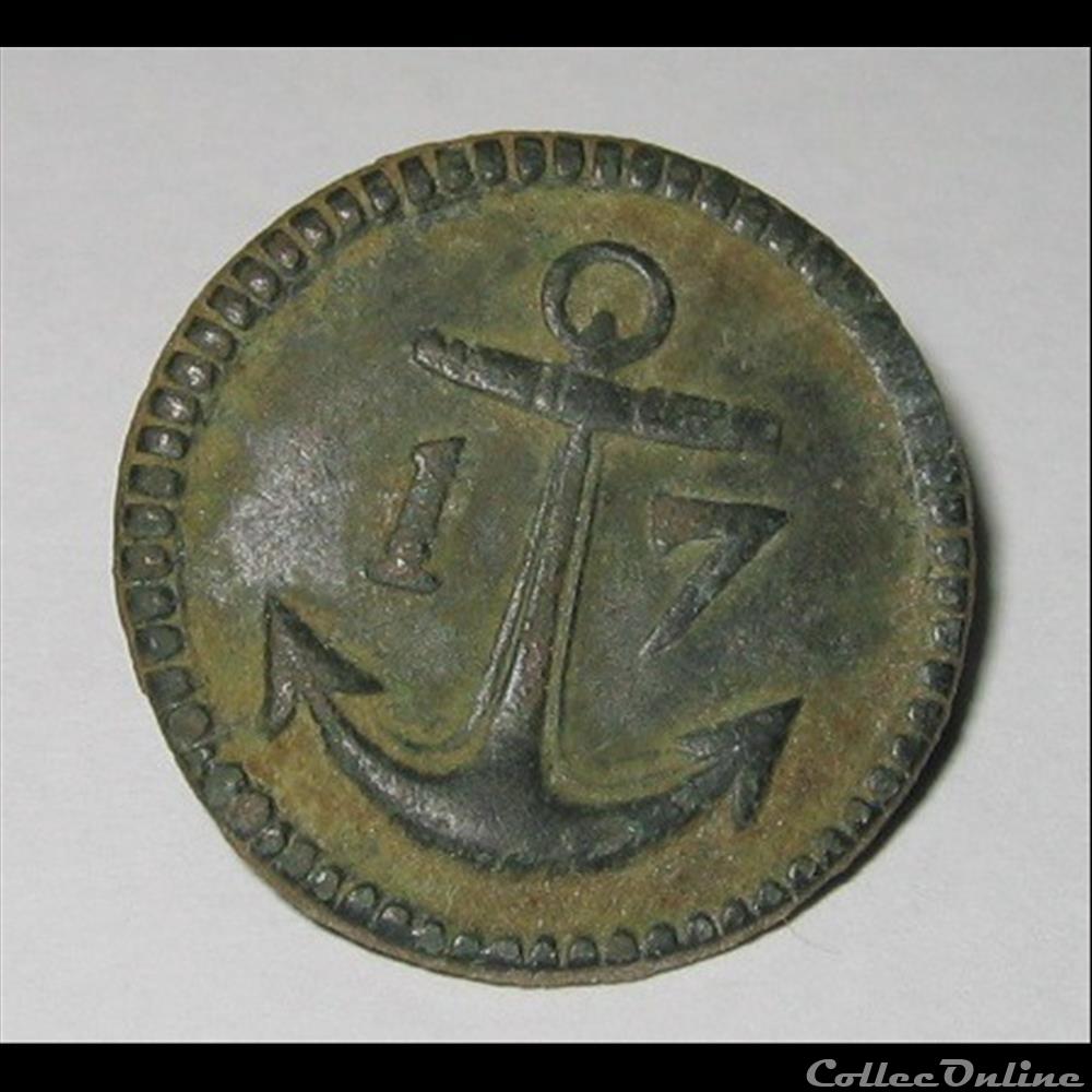 Bouton de conscrits ouvriers 17e C . 1803. militaire infanterie bouton de conscrits ouvriers 17e c 1803