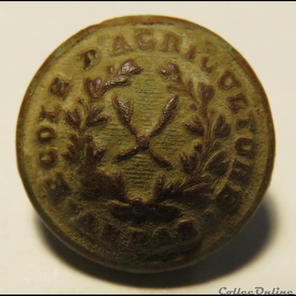 bouton civil infanterie ecole agriculture